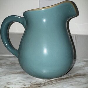 Franciscan Ventura Teal Blue Green Pitcher 8" Tall 5" By Johnson Brothers
